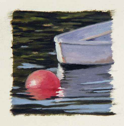 Will Kefauver oil painting, "Float 'n' Boat"