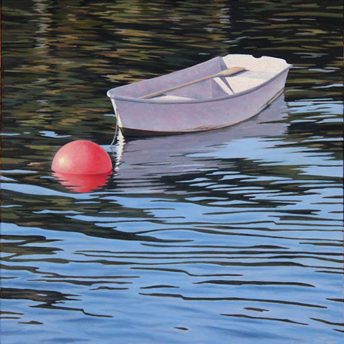 Will Kefauver oil painting, "Red Float"