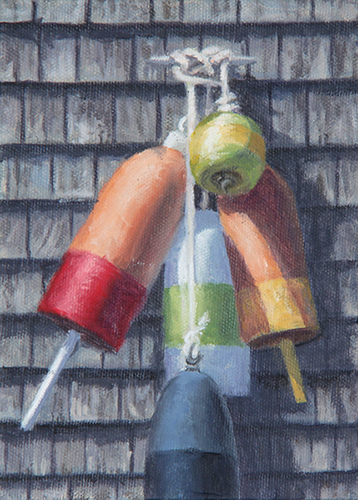 Will Kefauver oil paintings, "Buoys Together"