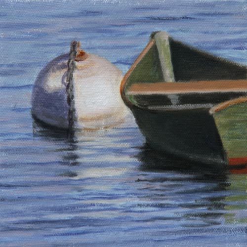 Will Kefauver painting, "Float with Green"