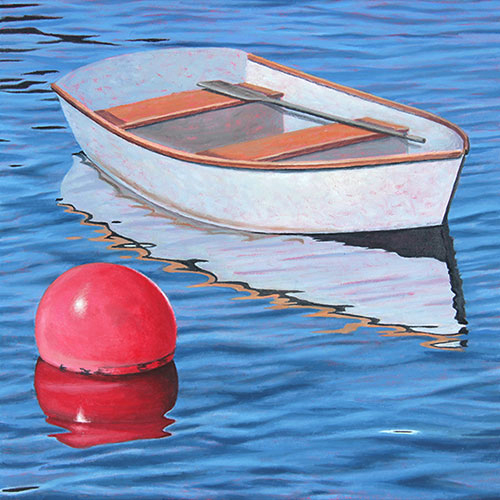 Will Kefauver oil paintings, "Skiff with Float