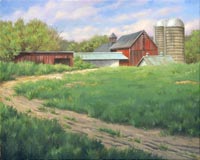 "Farm Road", Oil on LInen by Will Kefauver