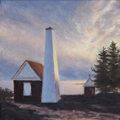 Will Kefauver oil painting, "Pemaquid Dusk III"