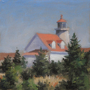 Will Kefauver oil painting, "Monhegan Light View"