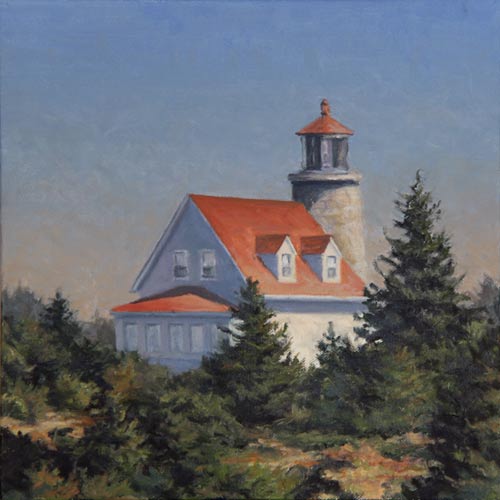 Will Kefauver oil painting, "Monhegan Light View II"