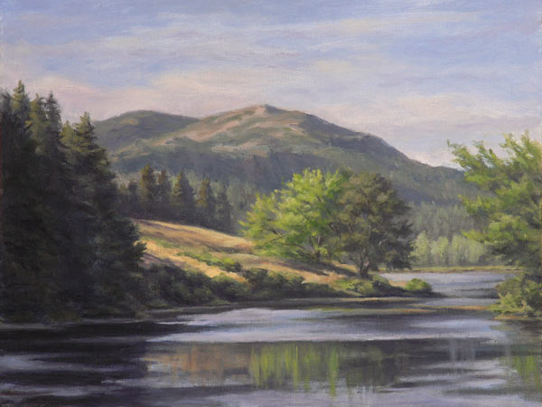 Will Kefauver oil painting, "LIttle Long Pond II"