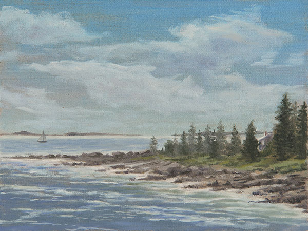 Will Kefauver oil painting, "Off the Point"