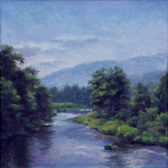 Catskill Stream, painting, Will Kefauver