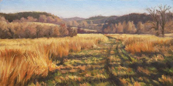 Will Kefauver oil painting, "Autumn Walk"