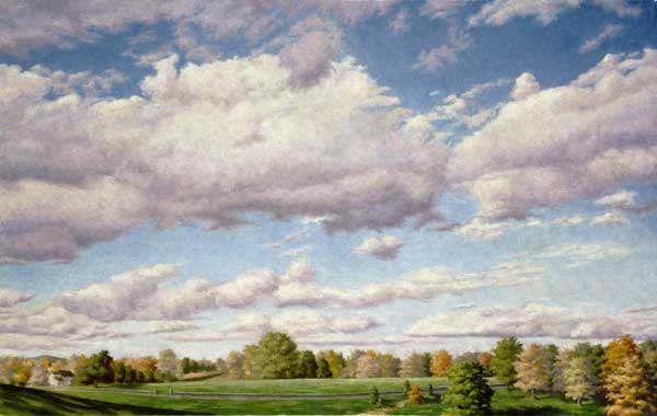 Will Kefauver oil painting, "Rhinebeck Afternoon"