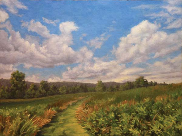 Will Kefauver oil painting, "Through the Field"