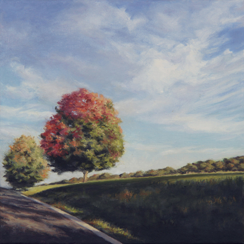 Will Kefauver oil painting, "Almost Autumn"