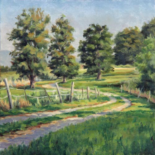 Will Kefauver oil painting, "Bennington Field"