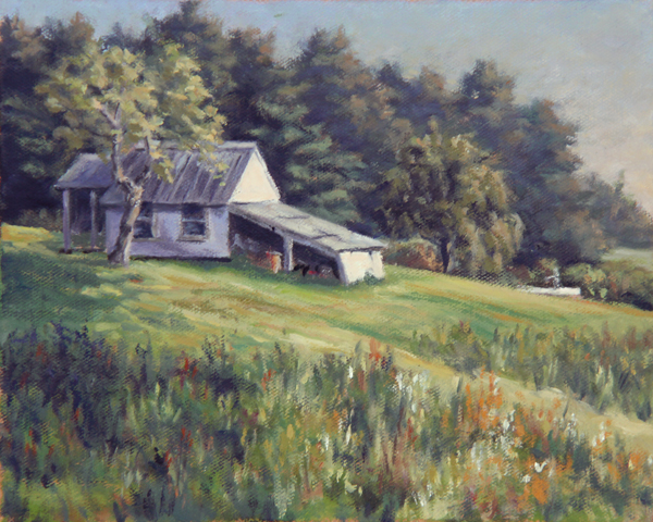 Will Kefauver oil painting, "Shed at the Middens"