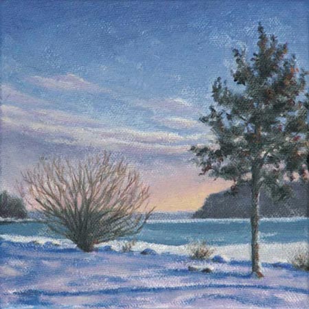 Hudson Winter, painting, Will Kefauver