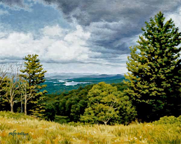 Will Kefauver oil painting, "Adirondack Meadow"