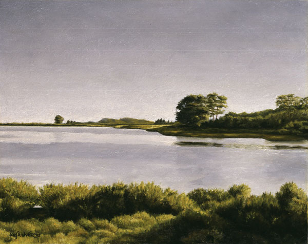 Will Kefauver oil painting, "Salt Pond at Groton"
