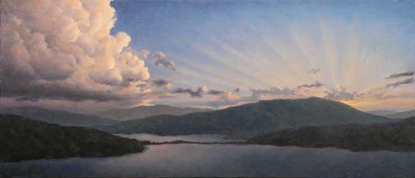 Will Kefauver oil painting, "Hudson Light"