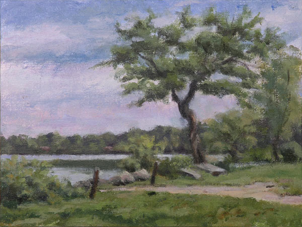 Will Kefauver oil painting, "Lakeside"