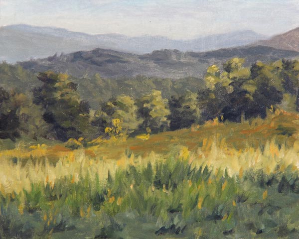 Will Kefauver oil painting, "Bennington Hills"