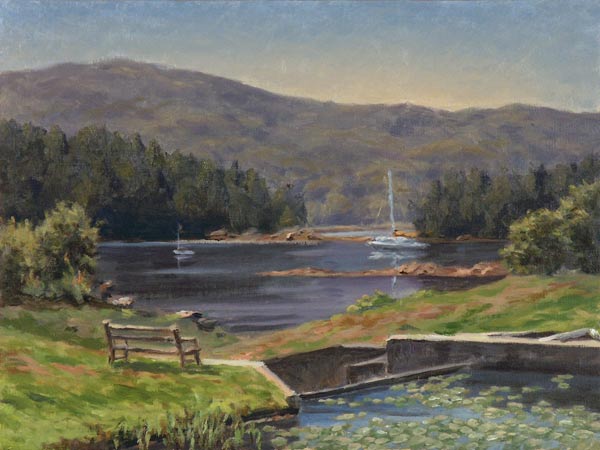 Will Kefauver oil painting, "Somesville View"