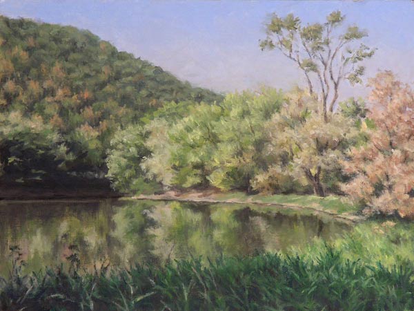 Will Kefauver oil painting, "Up River, Housatonic"