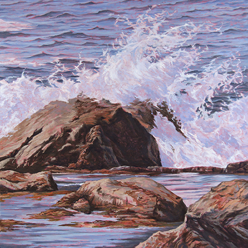 Will Kefauver oil painting, "Little Shore Break"