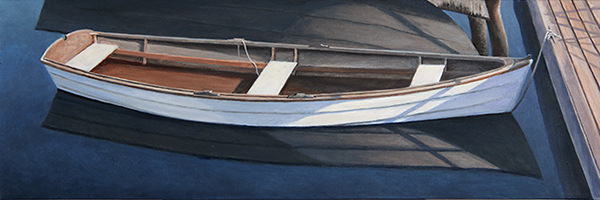 Will Kefauver oil painting, "Long Boat II"