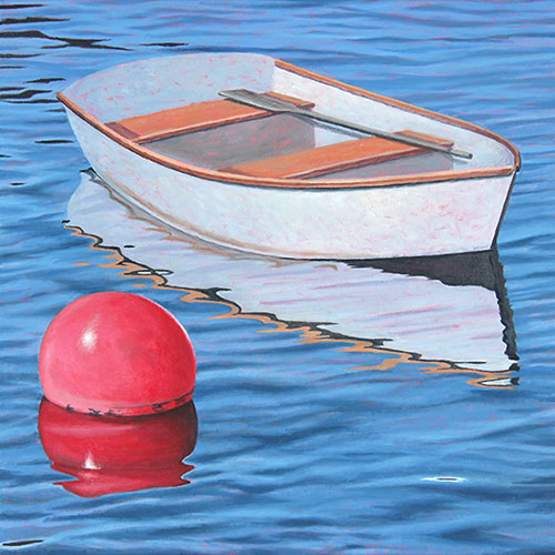 Will Kefauver oil painting, "Skiff with Float"