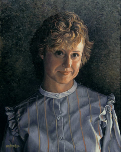 Will Kefauver portrait in oils, "Amy in Her 20s"