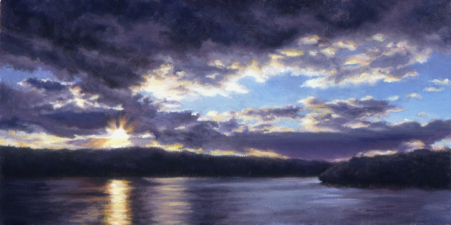 Will Kefauver, Painting, "Reservoir Sunset, Yorktown Heights"