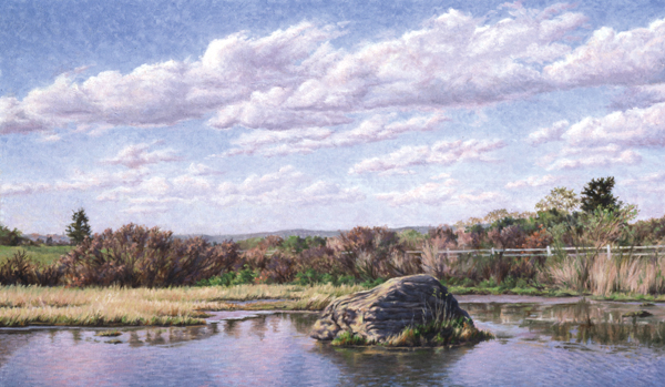 Will kefauver, Painting, "Salt Pond at Hammonasett"