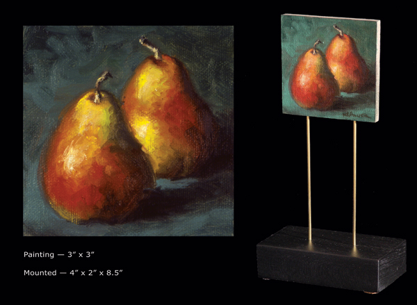 Will Kefauver, Painting, "Two Pear", petits tableaux